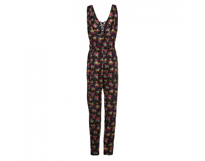 06 jumpsuit rainbow corals black